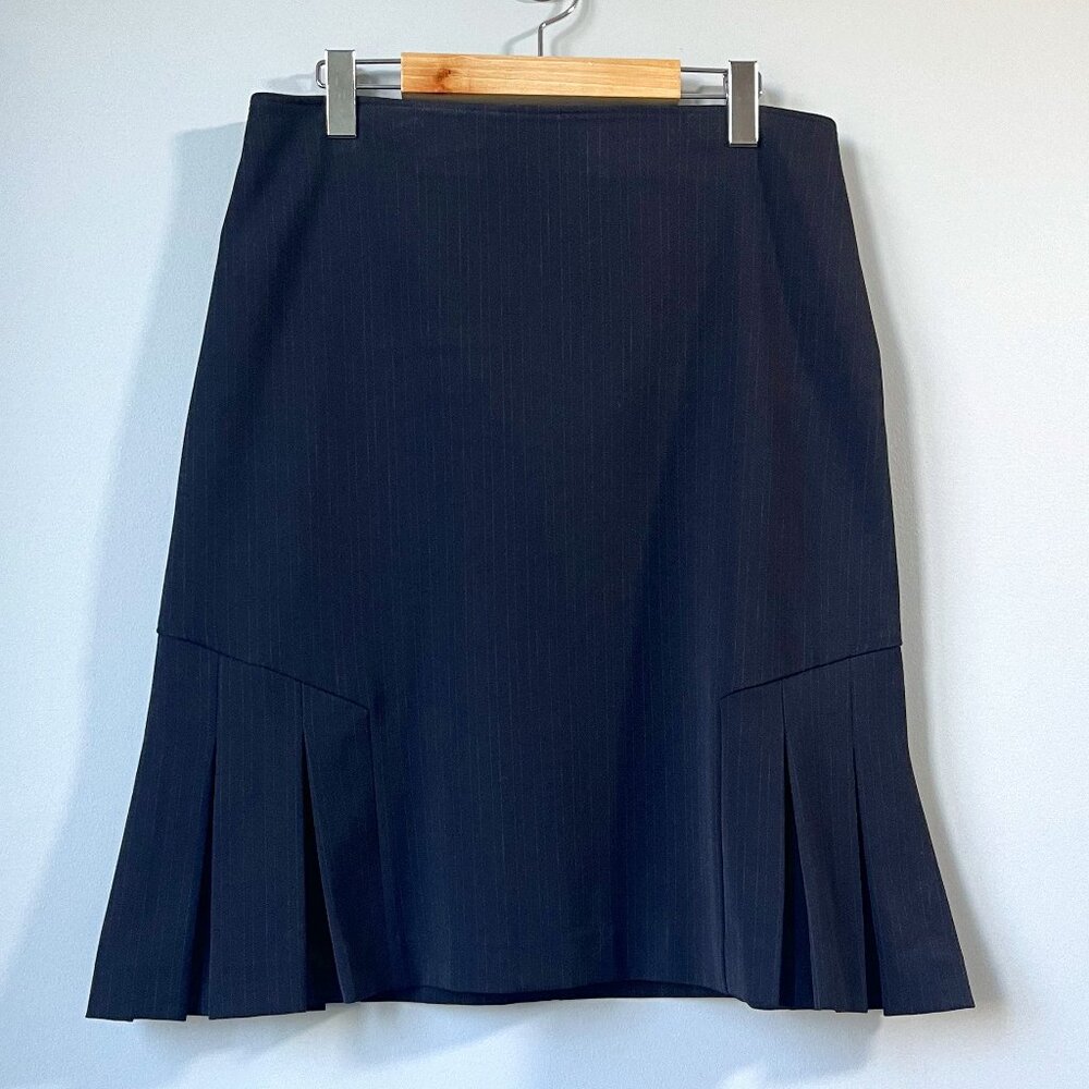 San Francisco Vintage Striped Pleated Knee Length Skirt size 11